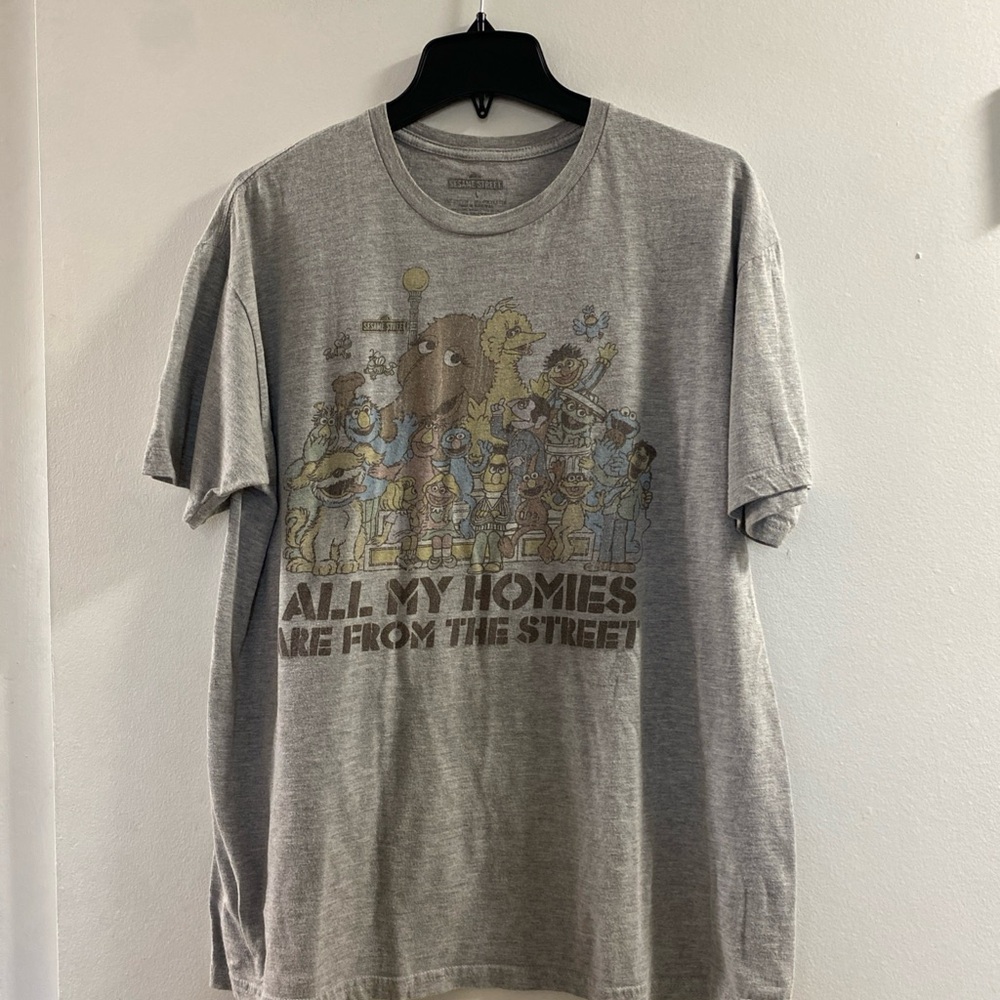 Sesame Street Heather Gray Classic‎ T-Shirt